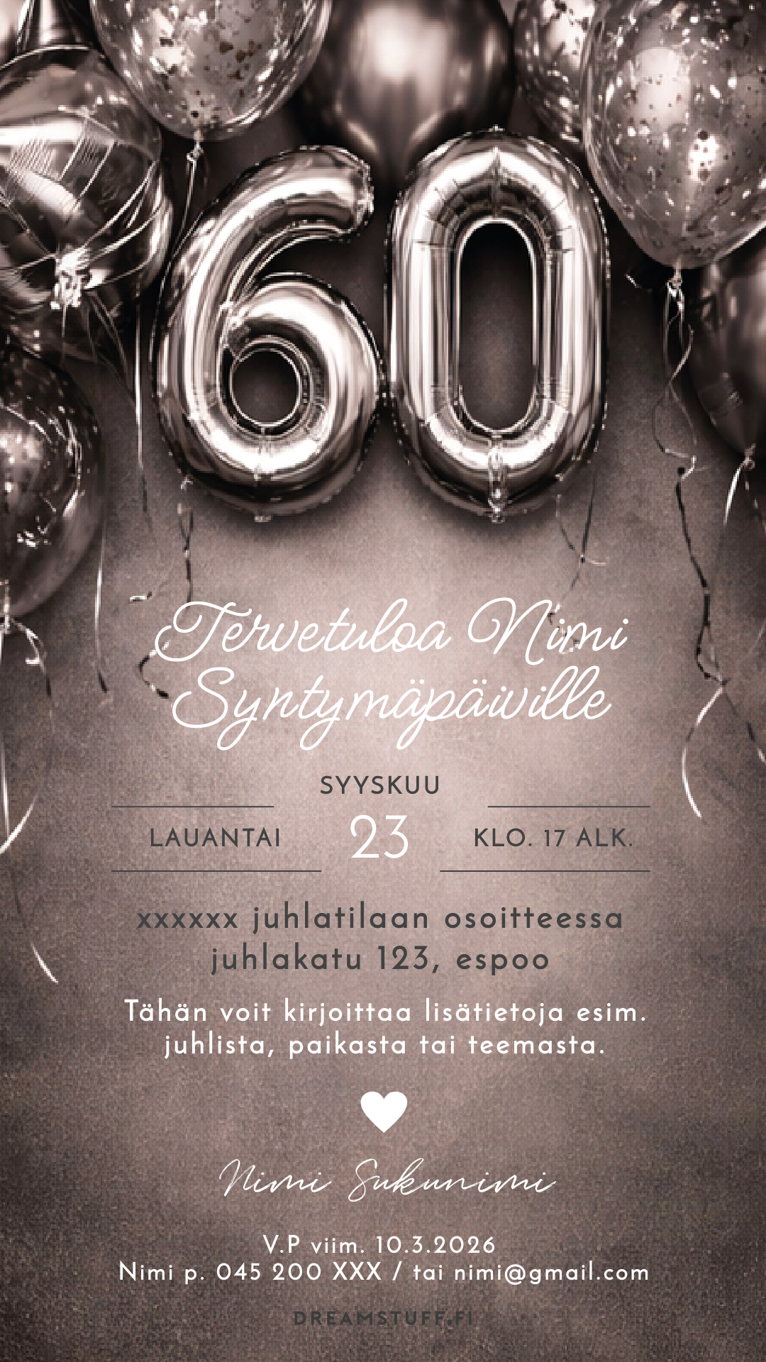 syntymäpäiväkutsu aikuiselle muokattava kutsupohja