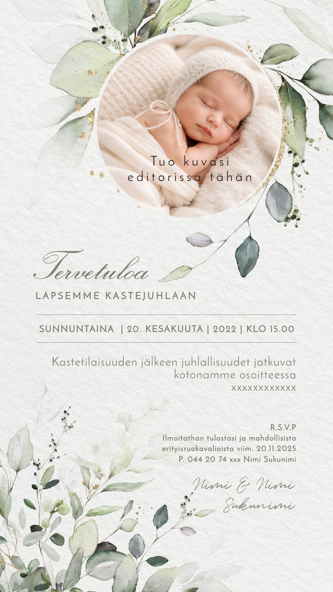 Digital invitations - Baptism / name day