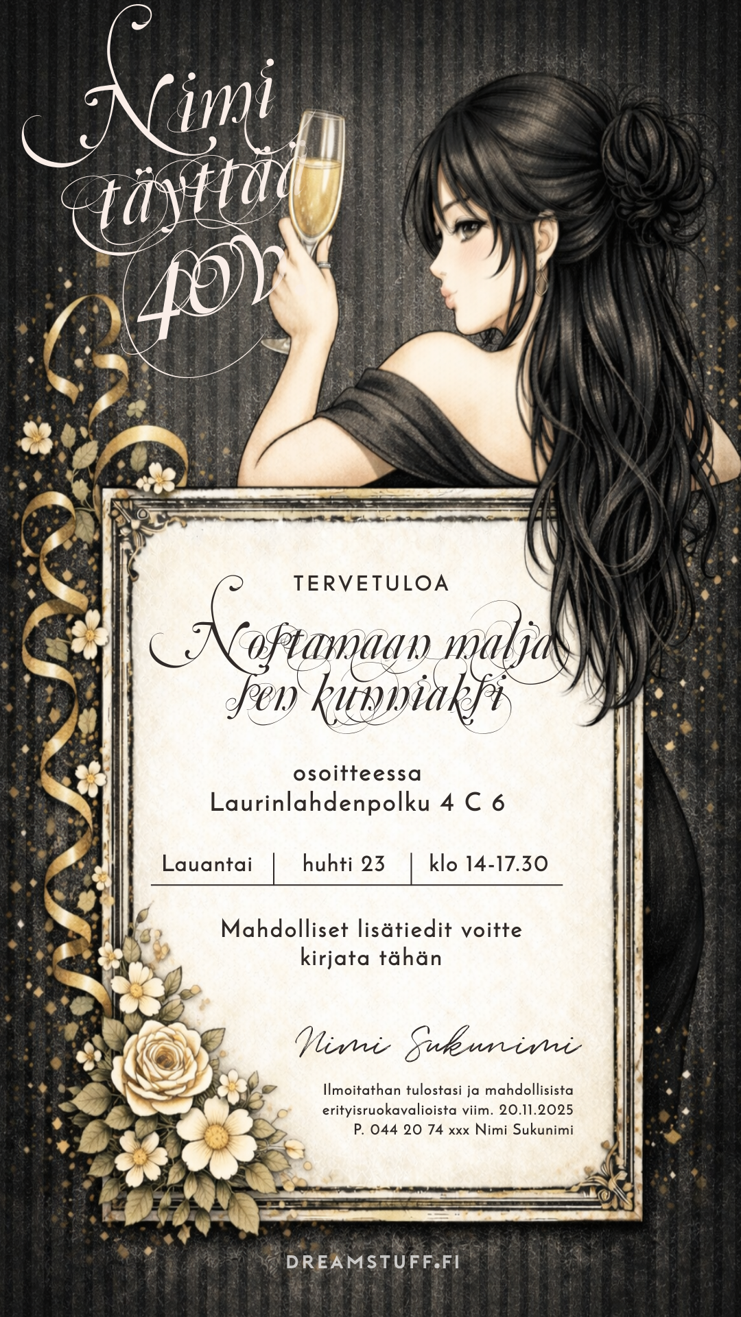 Digitala inbjudningar för vuxna - Födelsedagar