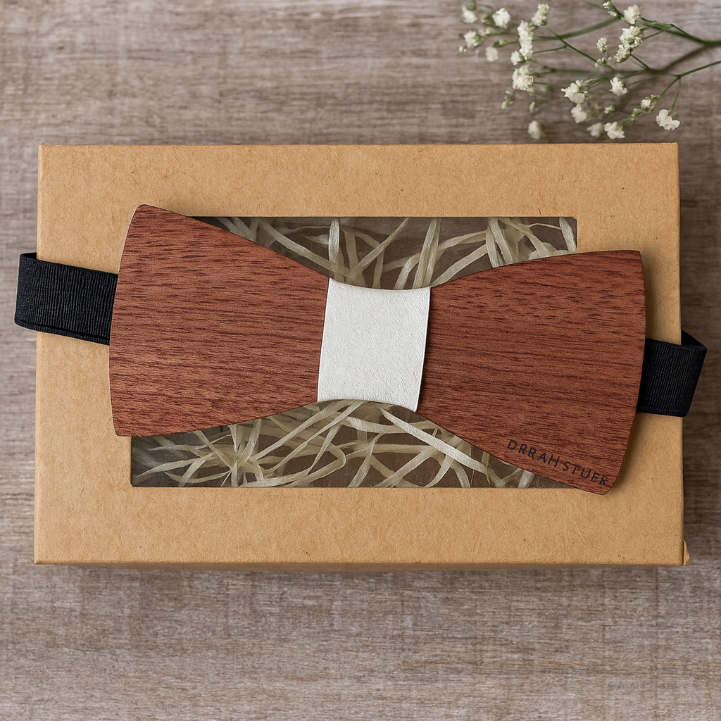 Lasten puinen rusetti hiuksiin – mahonkivanerinen hiuskoriste arkeen ja juhlaan