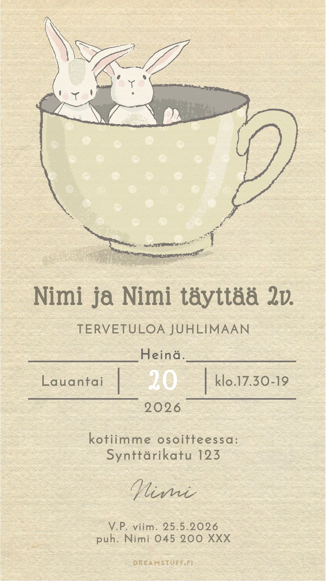 Digital invitations - For children's birthdays