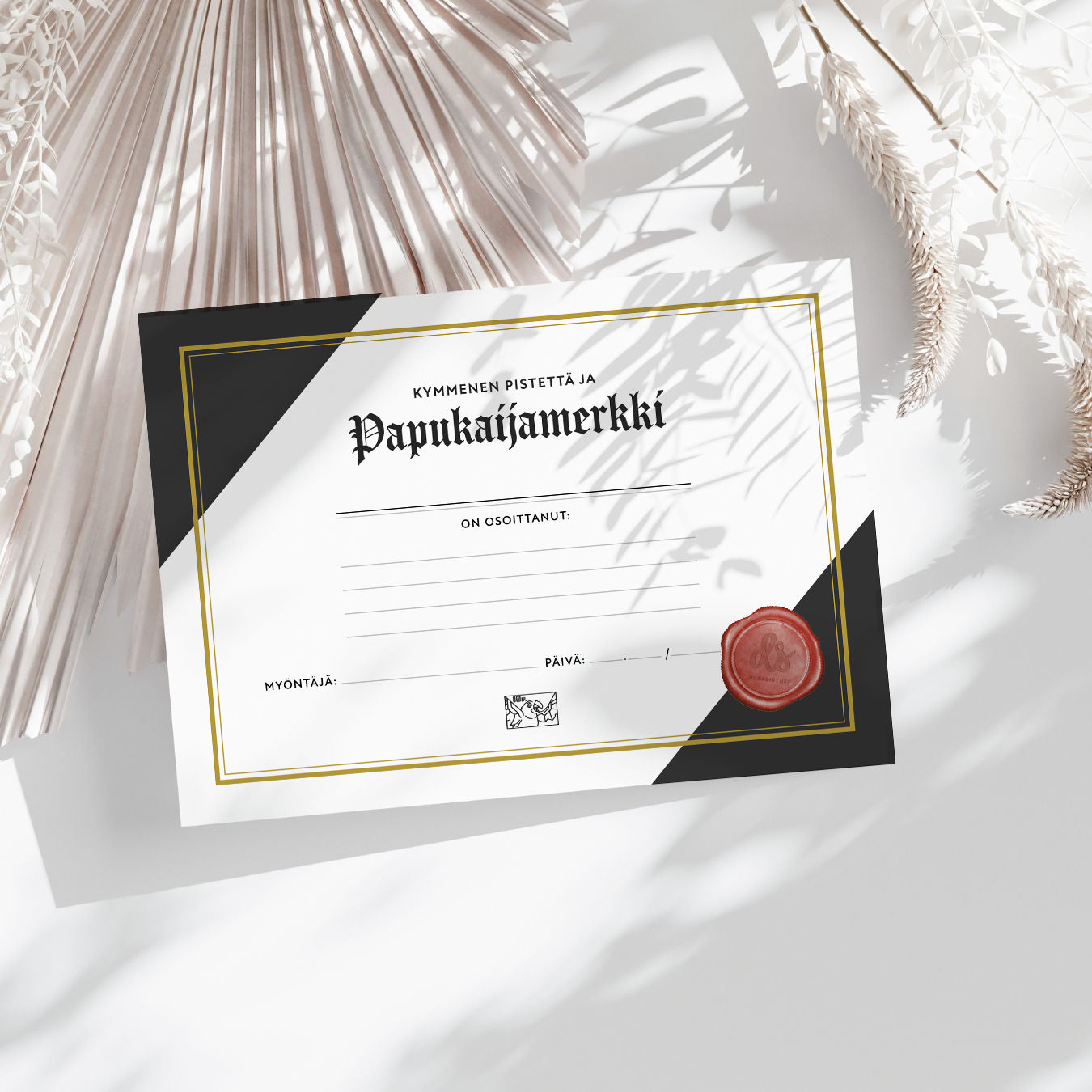Papegojemärke och diplom