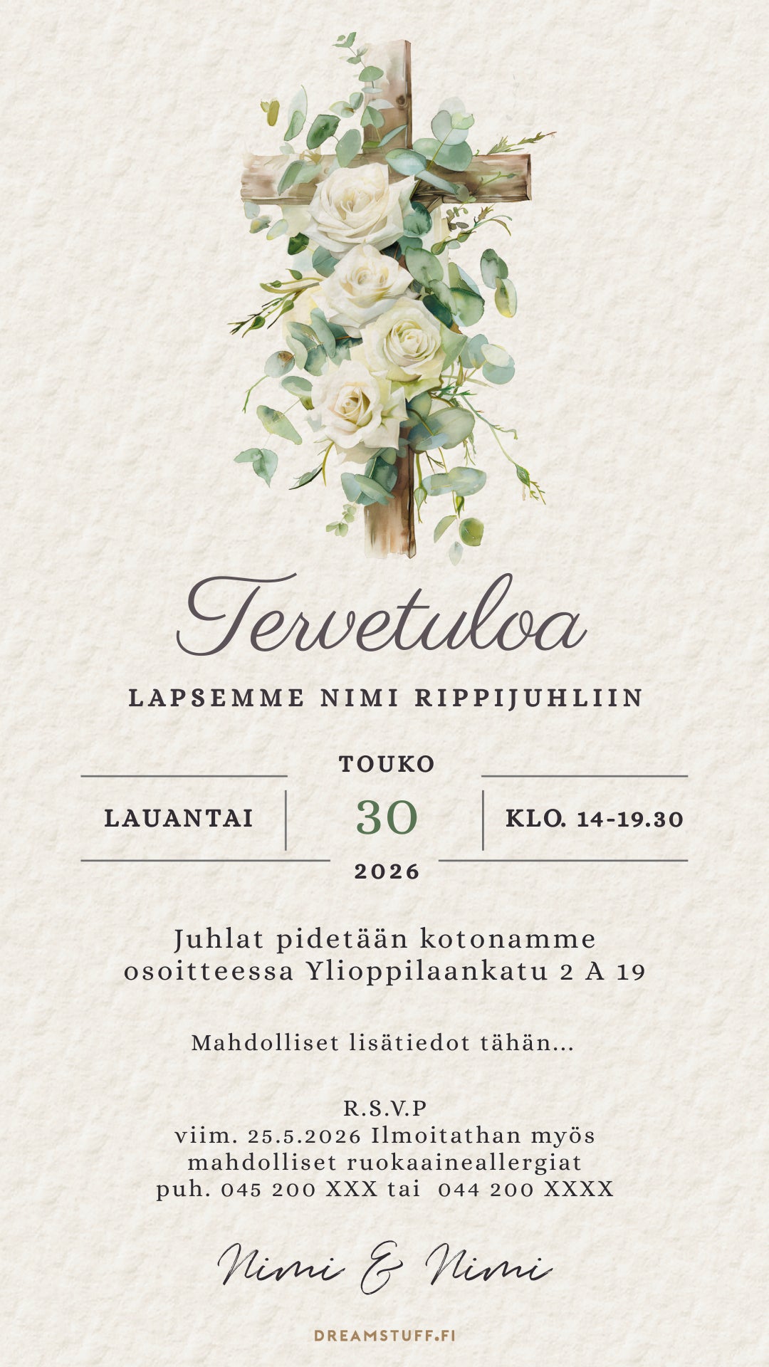 Digital invitations - For Confirmation