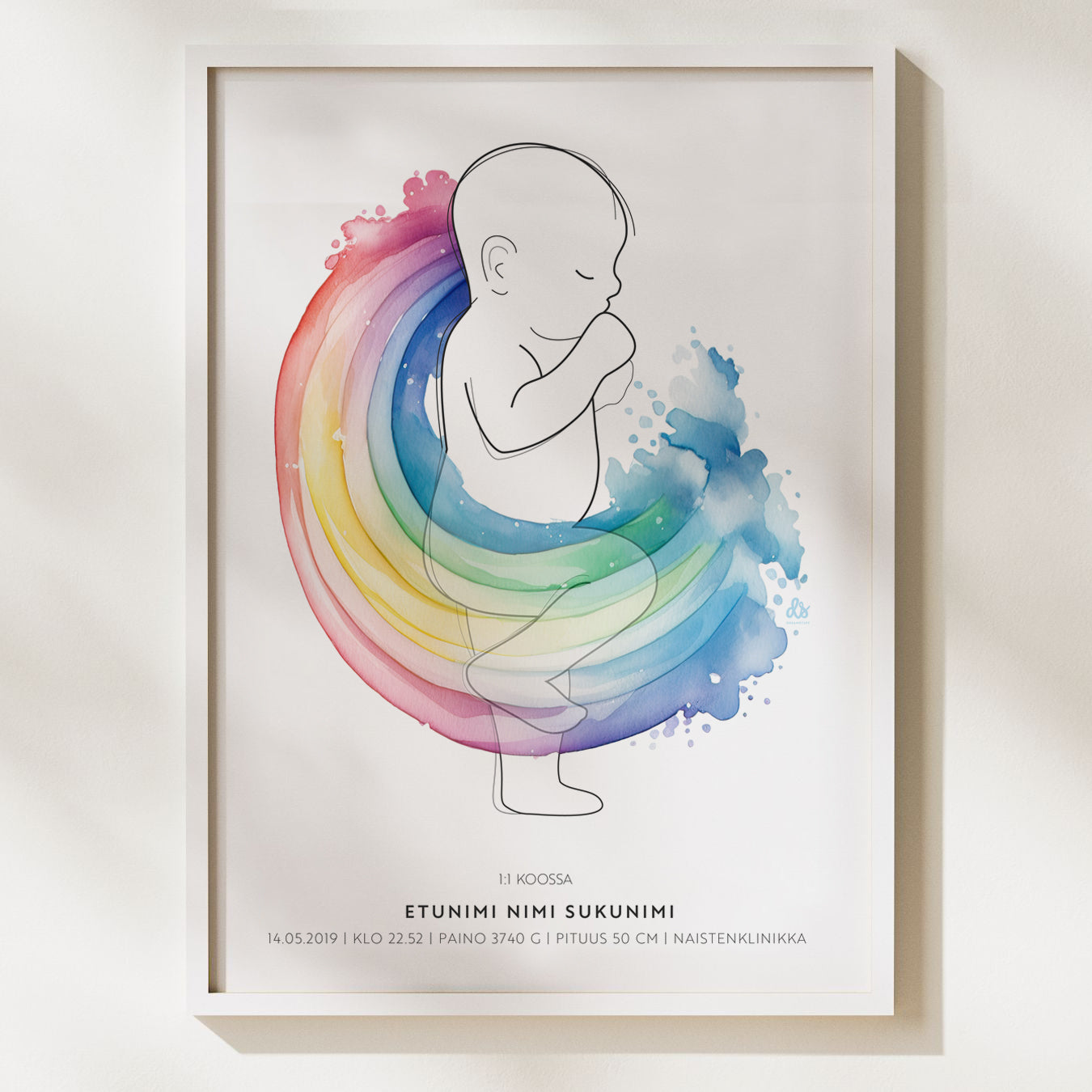 sateenkaari sateenkaariperhe sateenkari lapsi sateenkaari syntymäjuliste birthposter rainbow