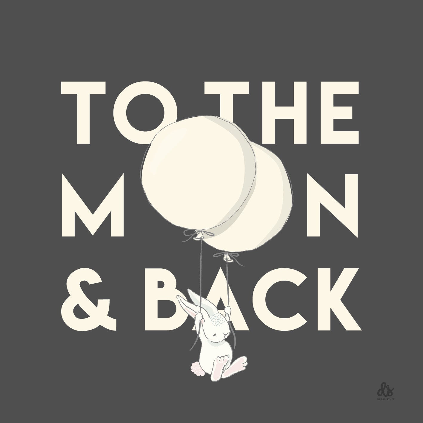 To The Moon & Back-juliste 50 x 50 cm