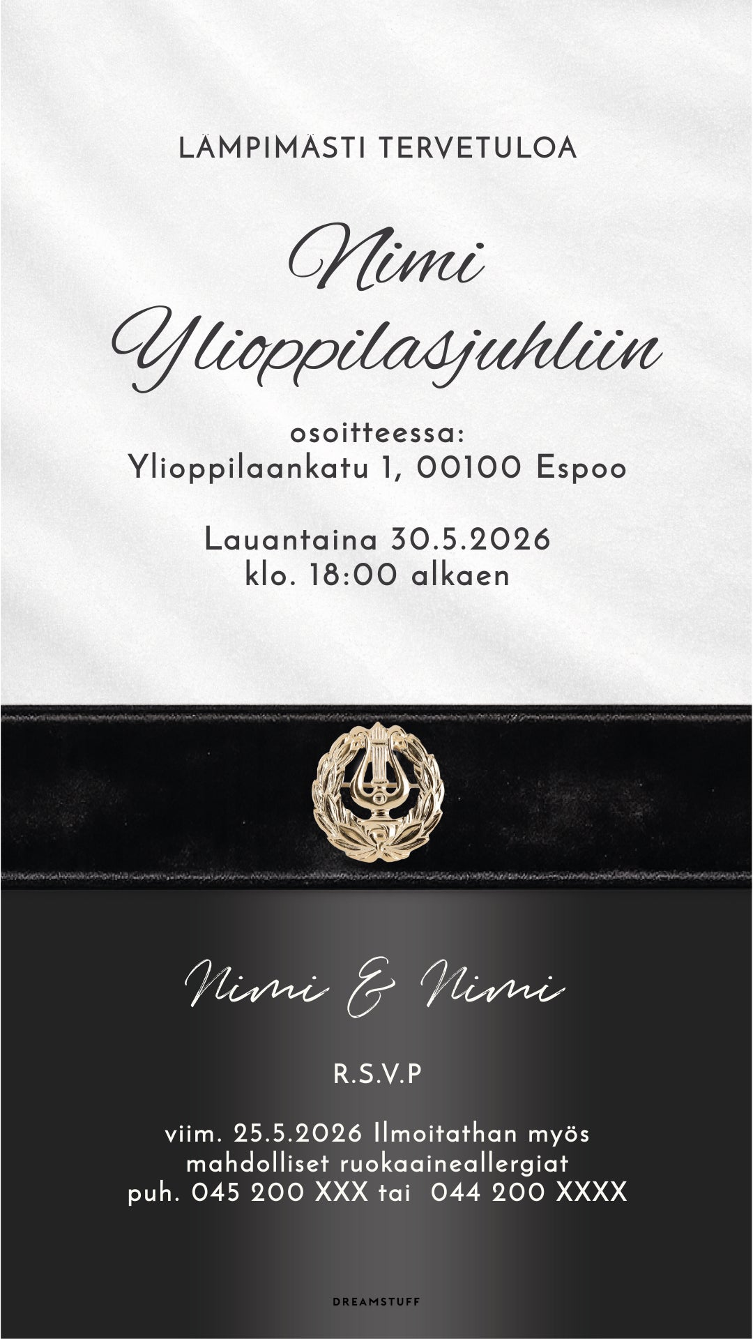 Digital studentinbjudan - Lyyra