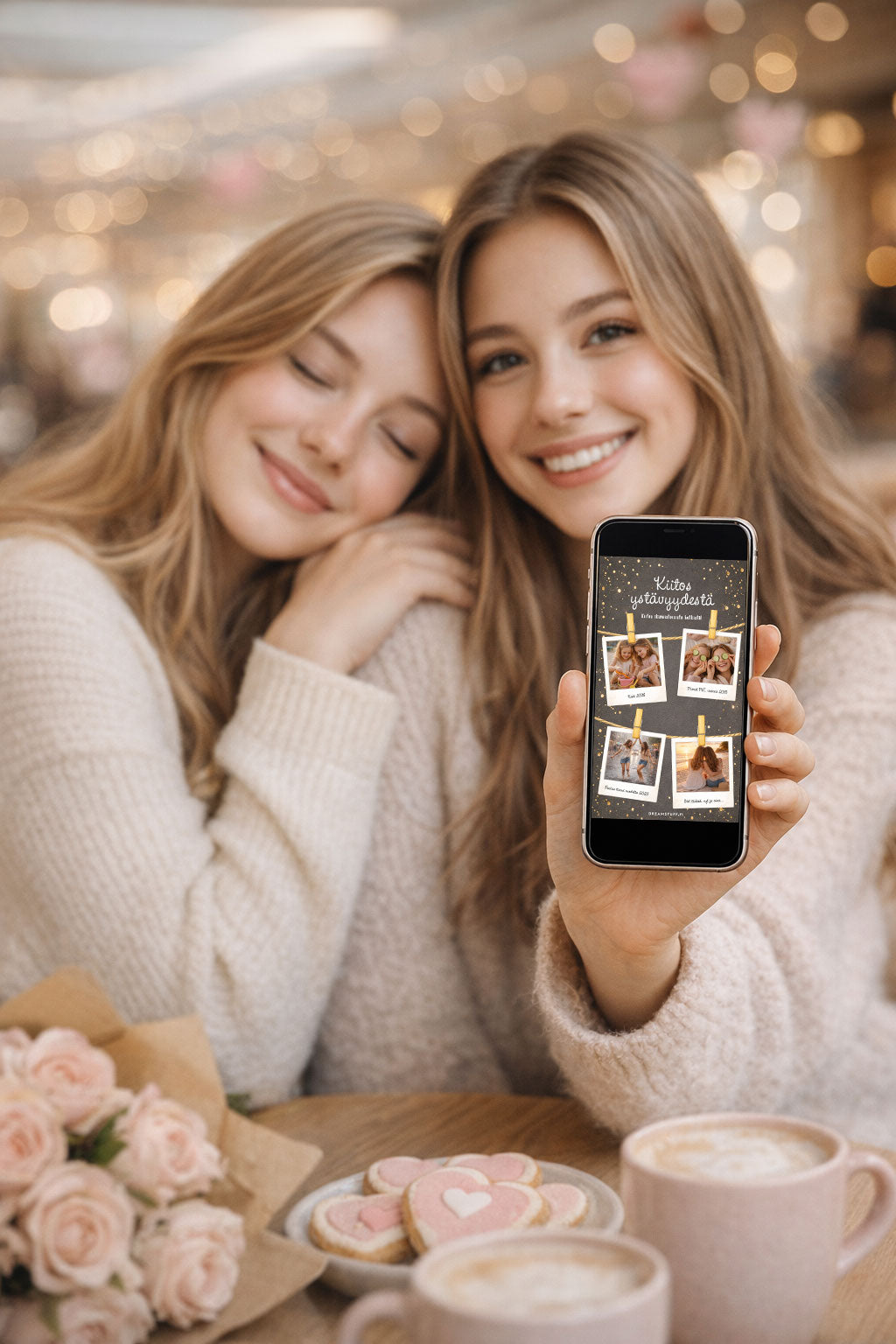 Digitaalinen onnittelukortti - polaroid kuvamuistot musta | JPG