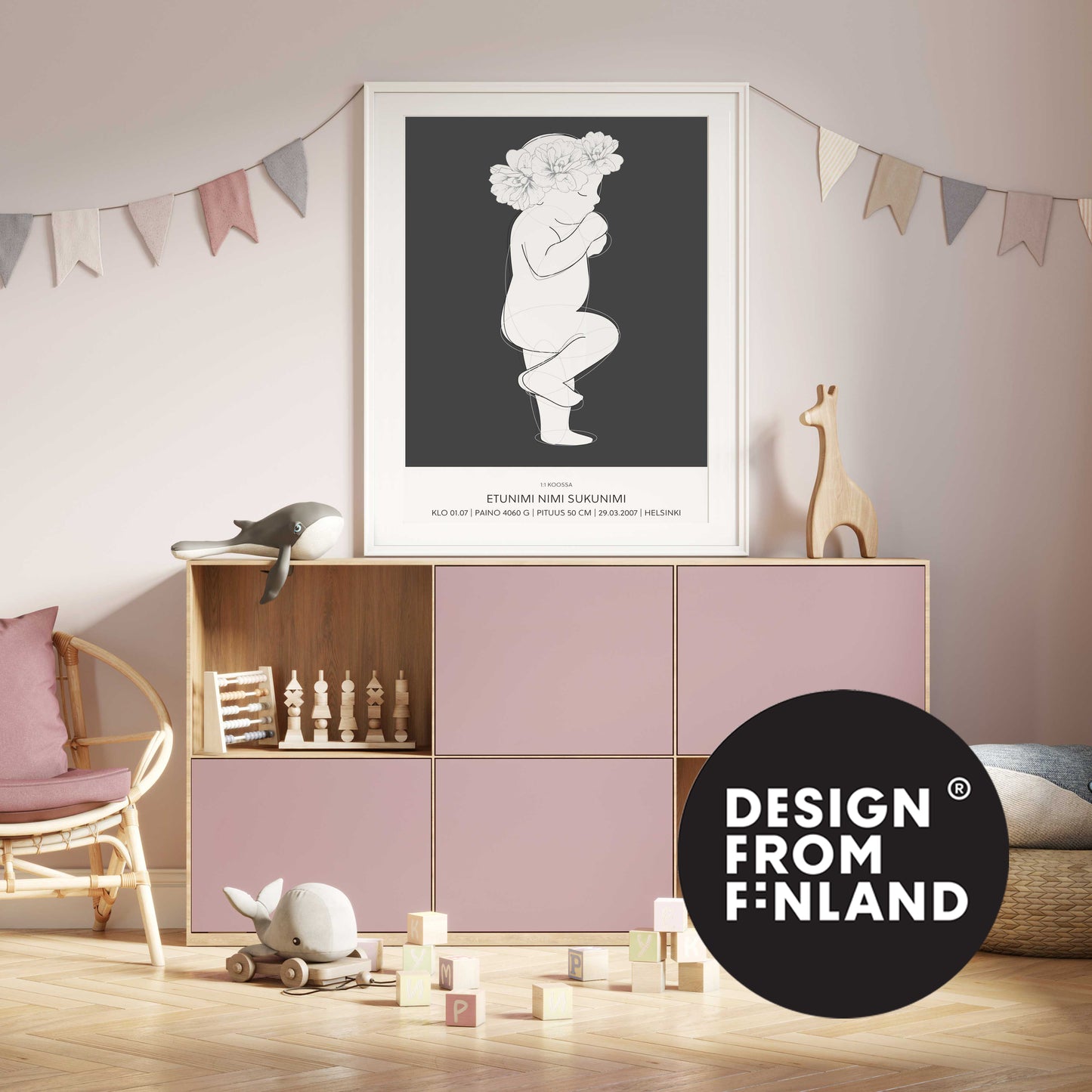 personoitava syntymäjuliste vauvan syntymäjuliste syntymäjuliste 1:1 syntymäjuliste diy nimijuliste birth poster taulu syntymätaulu kuvalla birth poster suomi syntymätiedot taulu lastenhuoneen sisustus ideoita lastenhuoneen sisustus taulut lastenhuoneen sisustus verkkokauppa pienen lastenhuoneen sisustus sisustustaulu design from finland