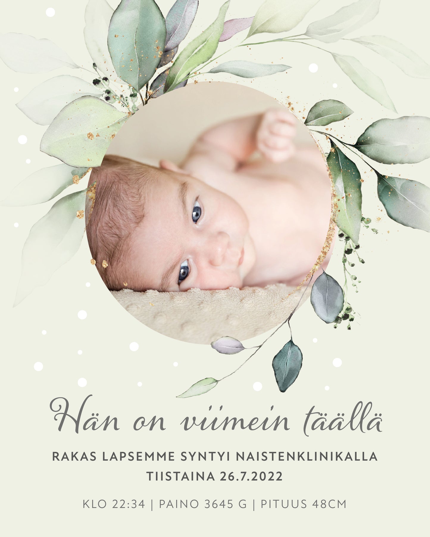 Digital birth announcement - small