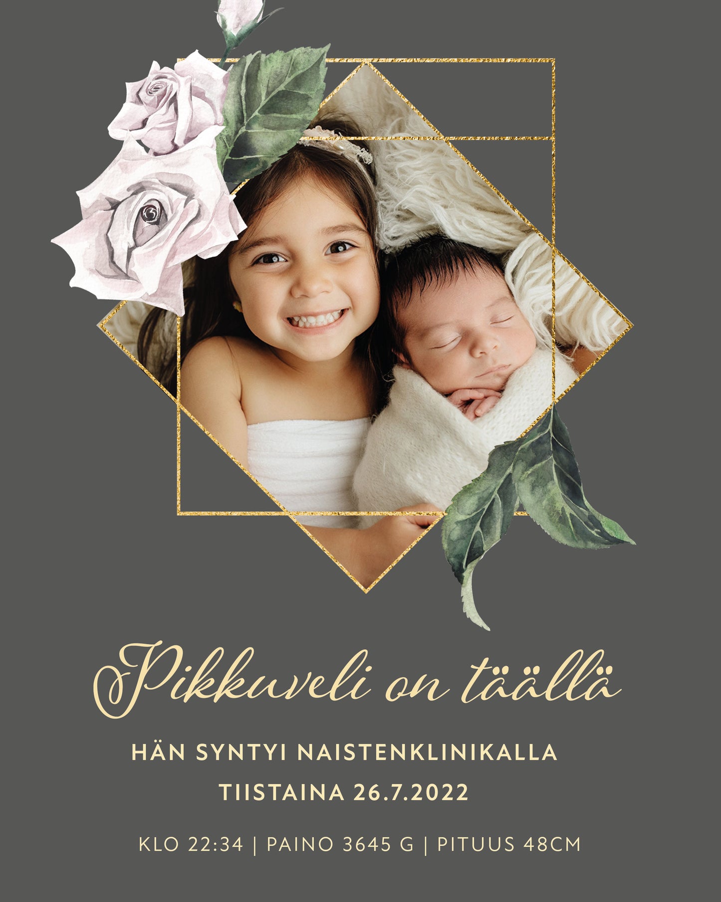 Digital birth announcement - small
