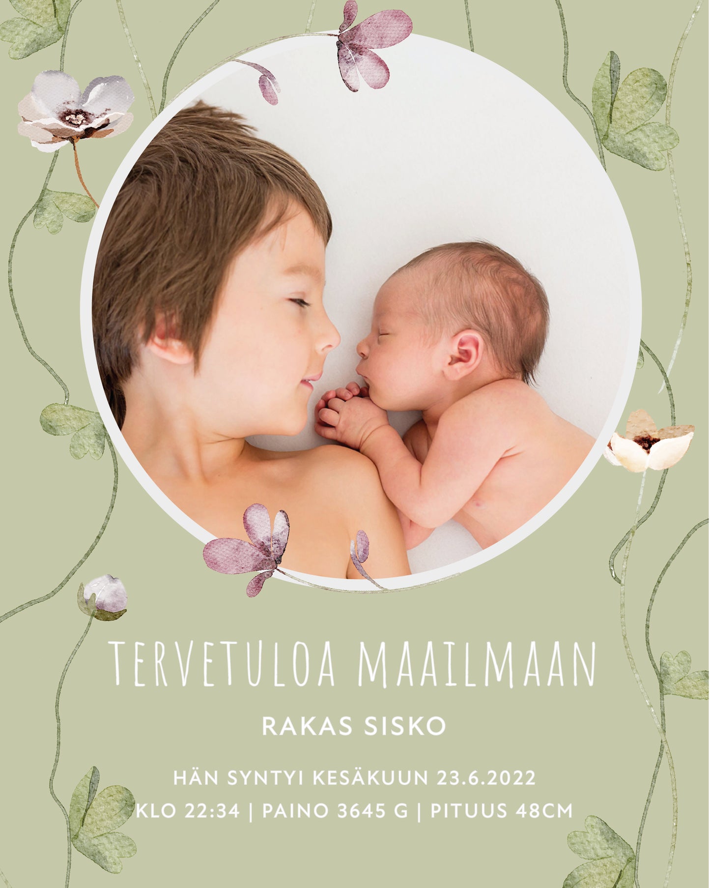 Digital birth announcement - small