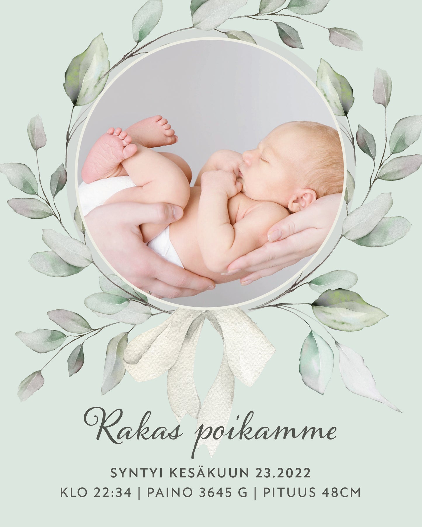 Digital birth announcement - small