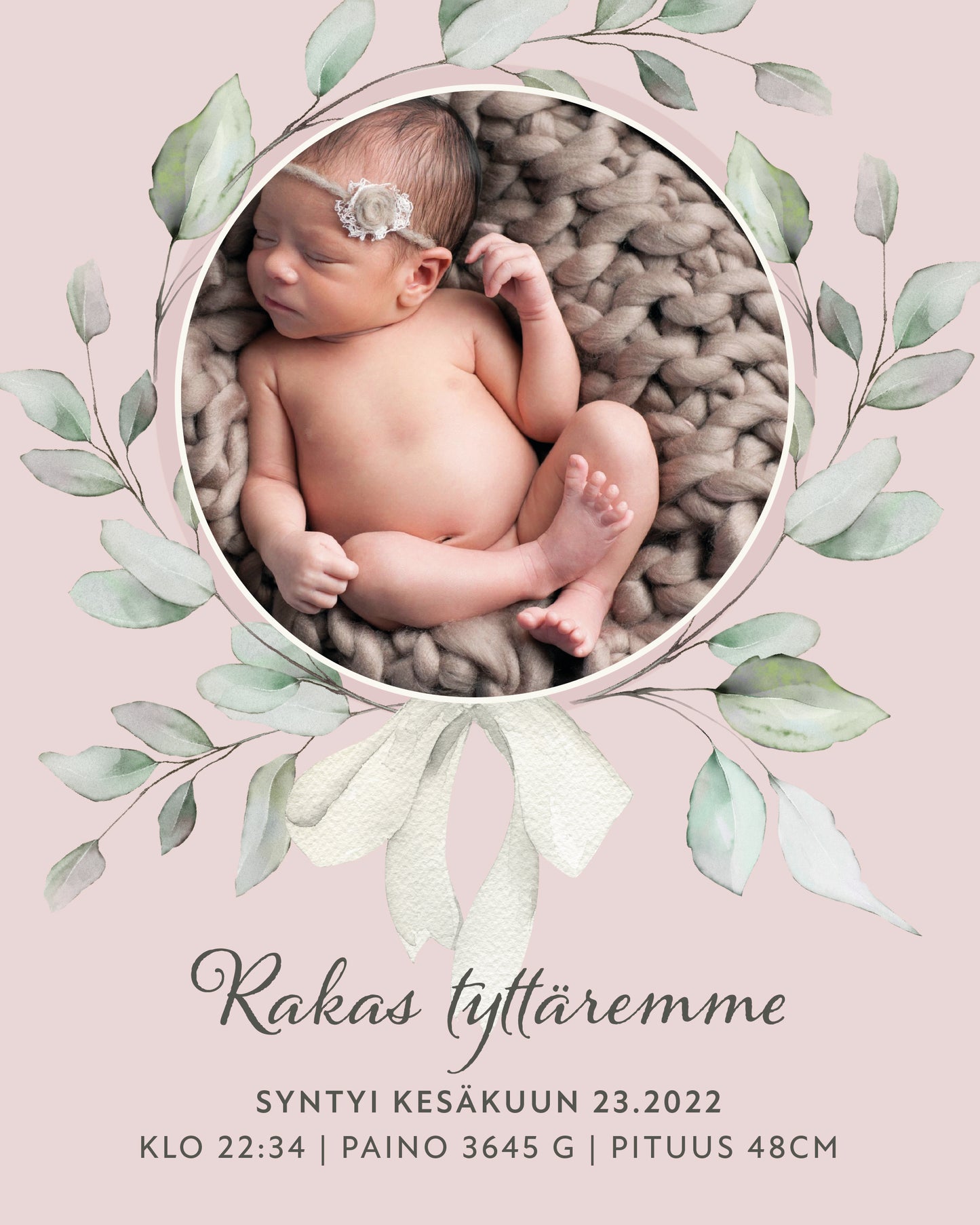 Digital birth announcement - small