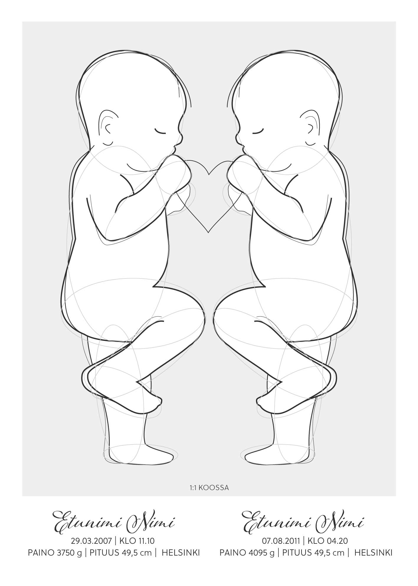 sisarusten syntymäjuliste personoitava syntymäjuliste vauvan syntymäjuliste syntymäjuliste diy nimijuliste birth poster taulu kaksosten syntymäjuliste syntymäjuliste kahdelle 1:1 syntymäjuliste