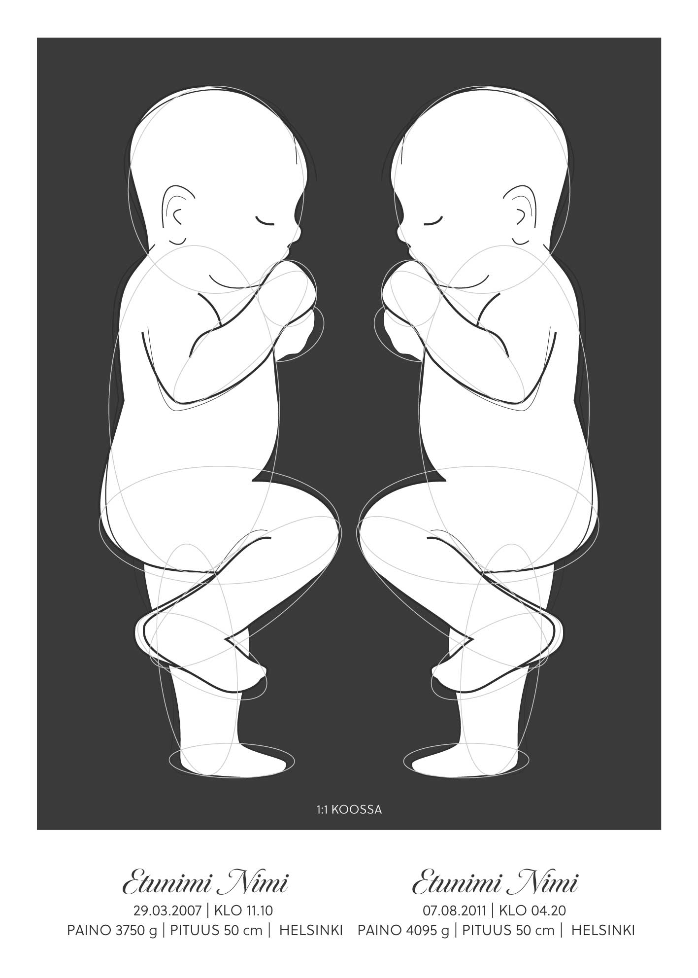 sisarusten syntymäjuliste personoitava syntymäjuliste vauvan syntymäjuliste syntymäjuliste diy nimijuliste birth poster taulu kaksosten syntymäjuliste syntymäjuliste kahdelle 1:1 syntymäjuliste