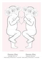 Lataa kuva Galleria-katseluun, sisarusten syntymäjuliste personoitava syntymäjuliste vauvan syntymäjuliste syntymäjuliste diy nimijuliste birth poster taulu kaksosten syntymäjuliste syntymäjuliste kahdelle 1:1 syntymäjuliste
