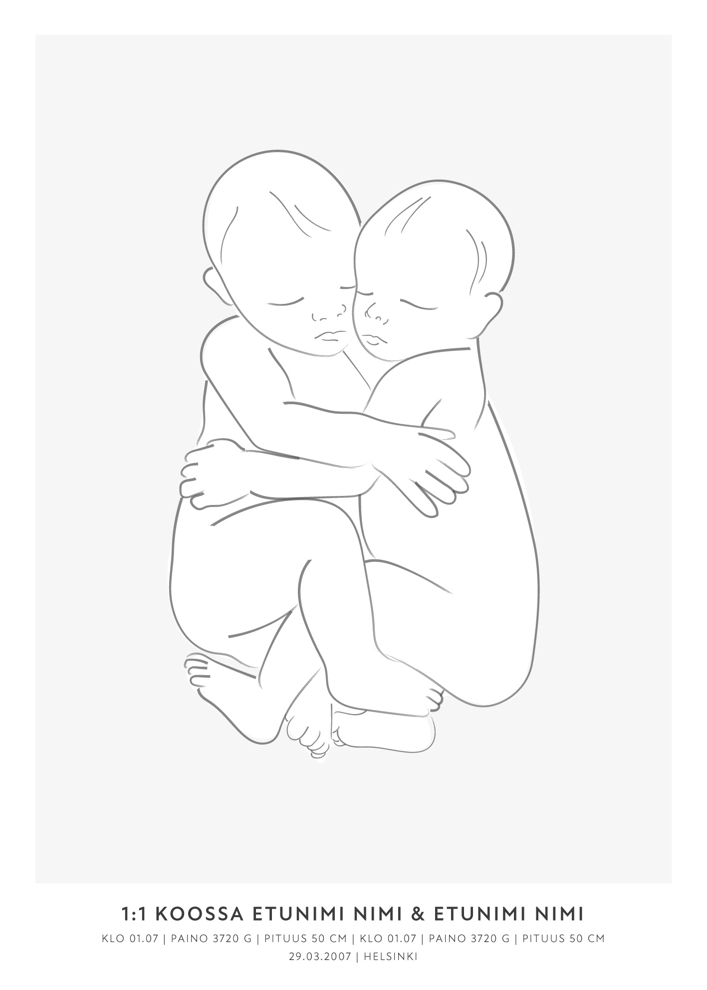 sisarusten syntymäjuliste personoitava syntymäjuliste vauvan syntymäjuliste syntymäjuliste diy nimijuliste birth poster taulu kaksosten syntymäjuliste syntymäjuliste kahdelle 1:1 syntymäjuliste