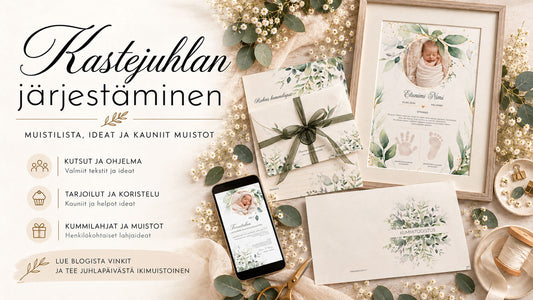 Kastejuhlan järjestäminen – kattava opas, muistilista, ideat ja kauniit muistot vauvan ensimmäiseen juhlaan
