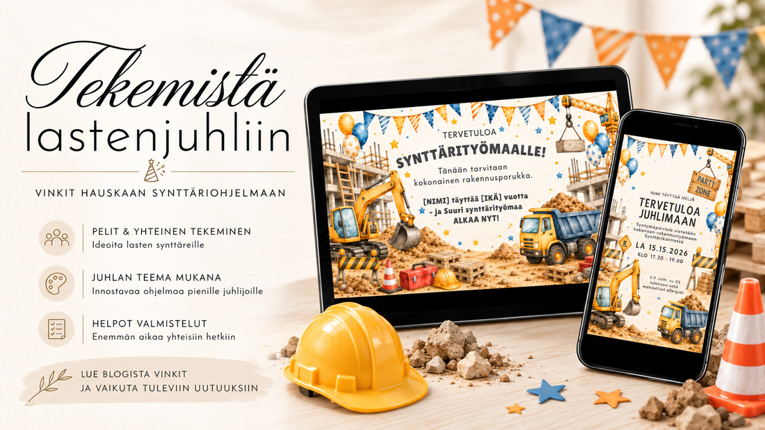 Tekemistä lastenjuhliin - helpot vinkit synttärien ohjelmaan