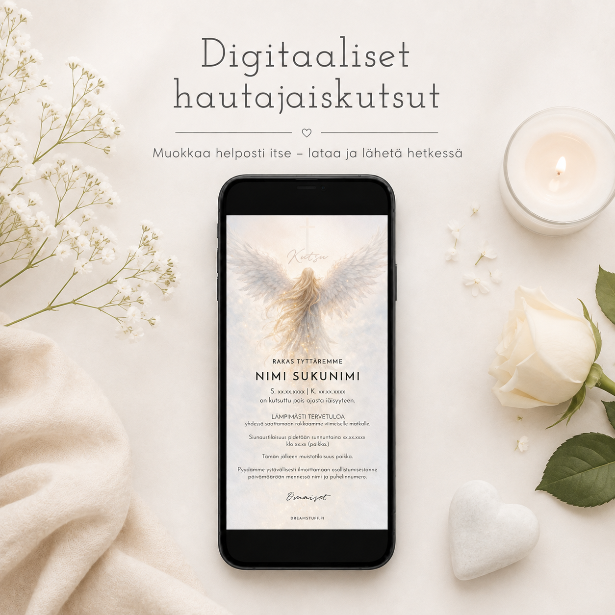 Digitaaliset hautajaiskutsut