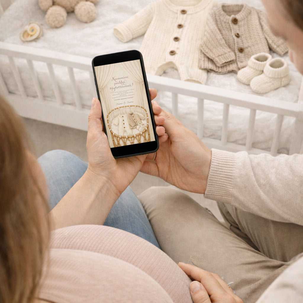 Digitaalinen kutsu "tulisitko kummiksi?"