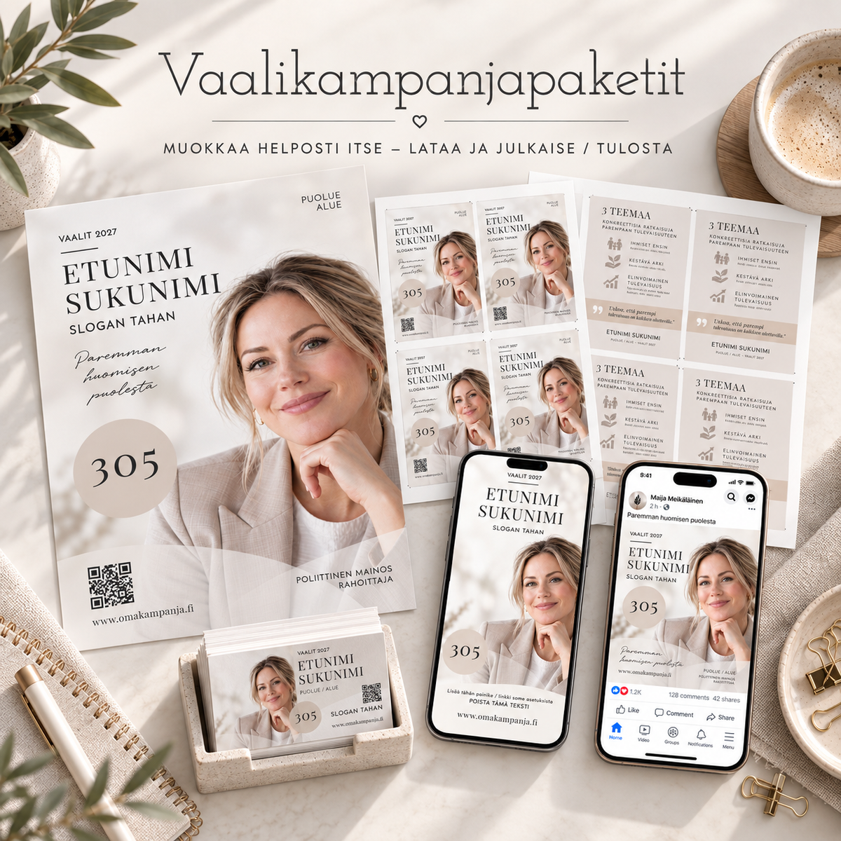 Muokattavat vaalikampanjapaketit