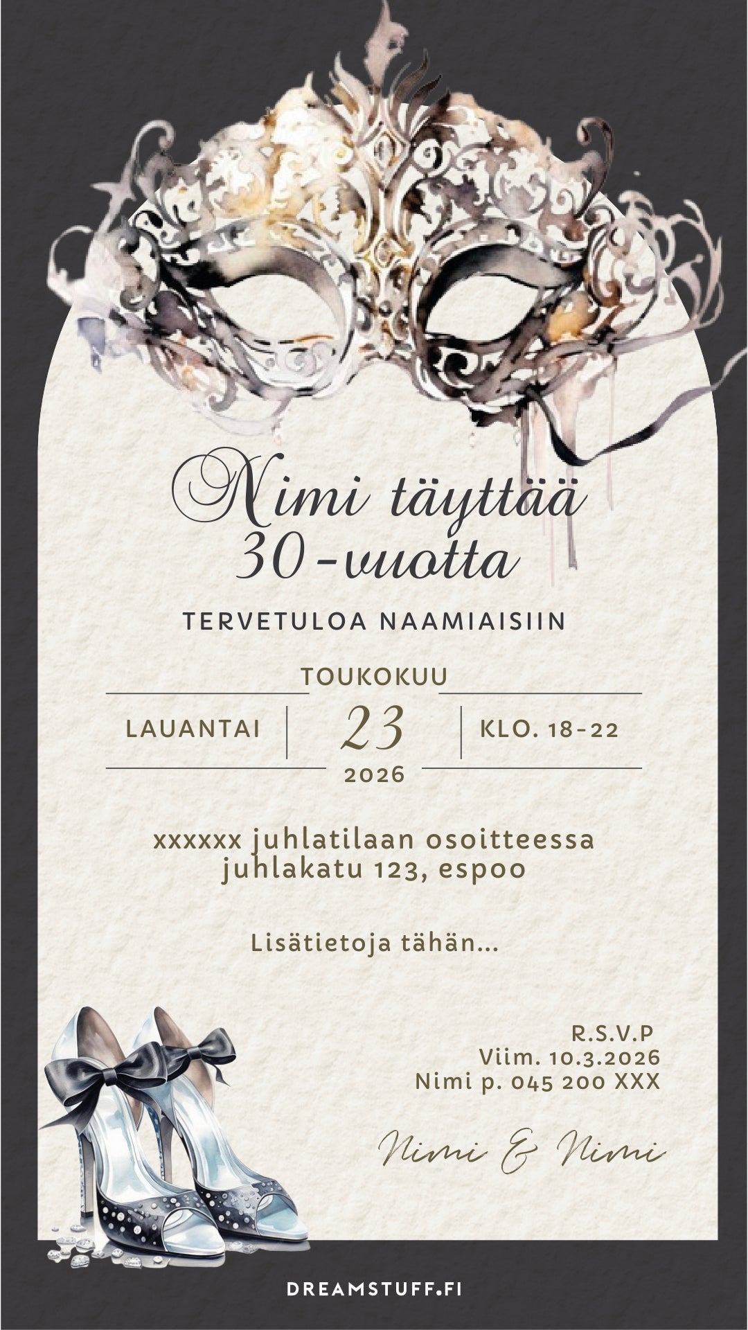 Digital invitations for adults - Birthdays