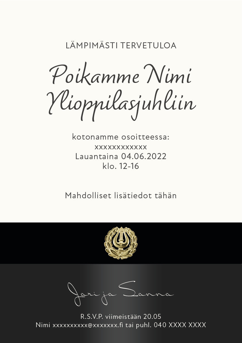 Tulosta itse kutsu ylioppilasjuhlaan - Lyyra