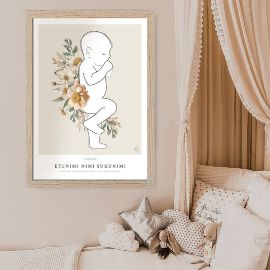 UUTUUS! Syntymäjuliste -  Boho