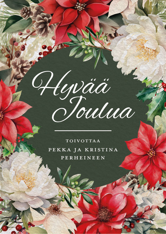 Digitaalinen joulukortti - joulukukka