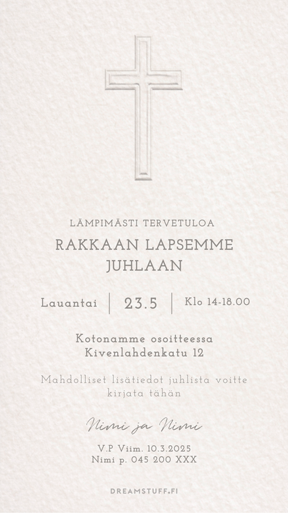 valmiskutsu rippijuhliin helppo ja nopea ratkaisu