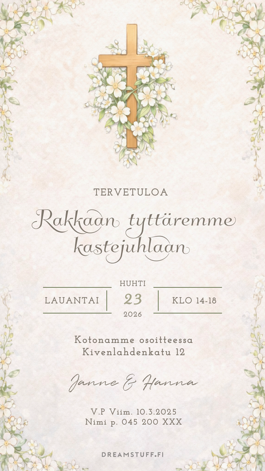 Digitala inbjudningar - Dop / namnsdag