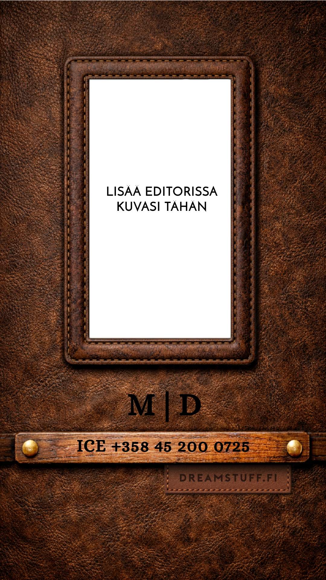 Digitaalinen ICE näytönsäästäjä valokuvalla - DreamCard Vintage Leather