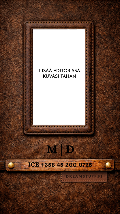 Digitaalinen ICE näytönsäästäjä valokuvalla - DreamCard Vintage Leather