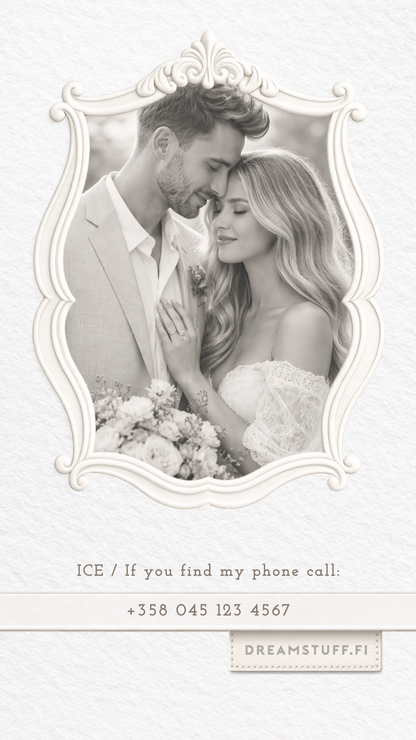 Digitaalinen ICE näytönsäästäjä valokuvalla - DreamCard Ivory Crest