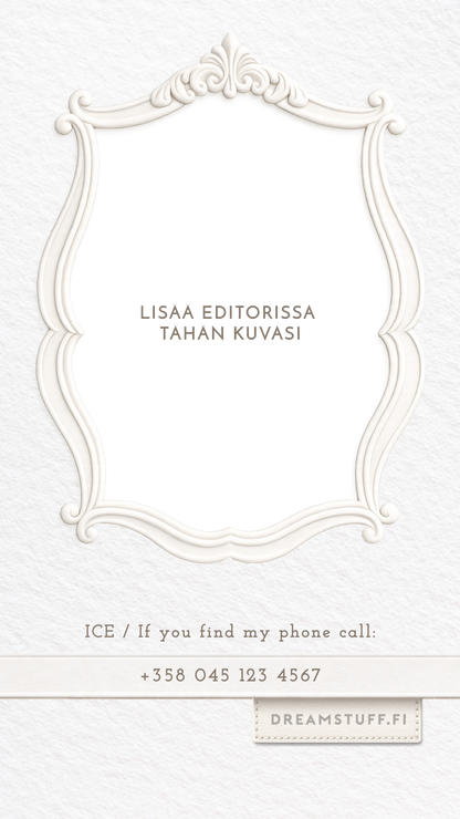 Digitaalinen ICE näytönsäästäjä valokuvalla - DreamCard Ivory Crest