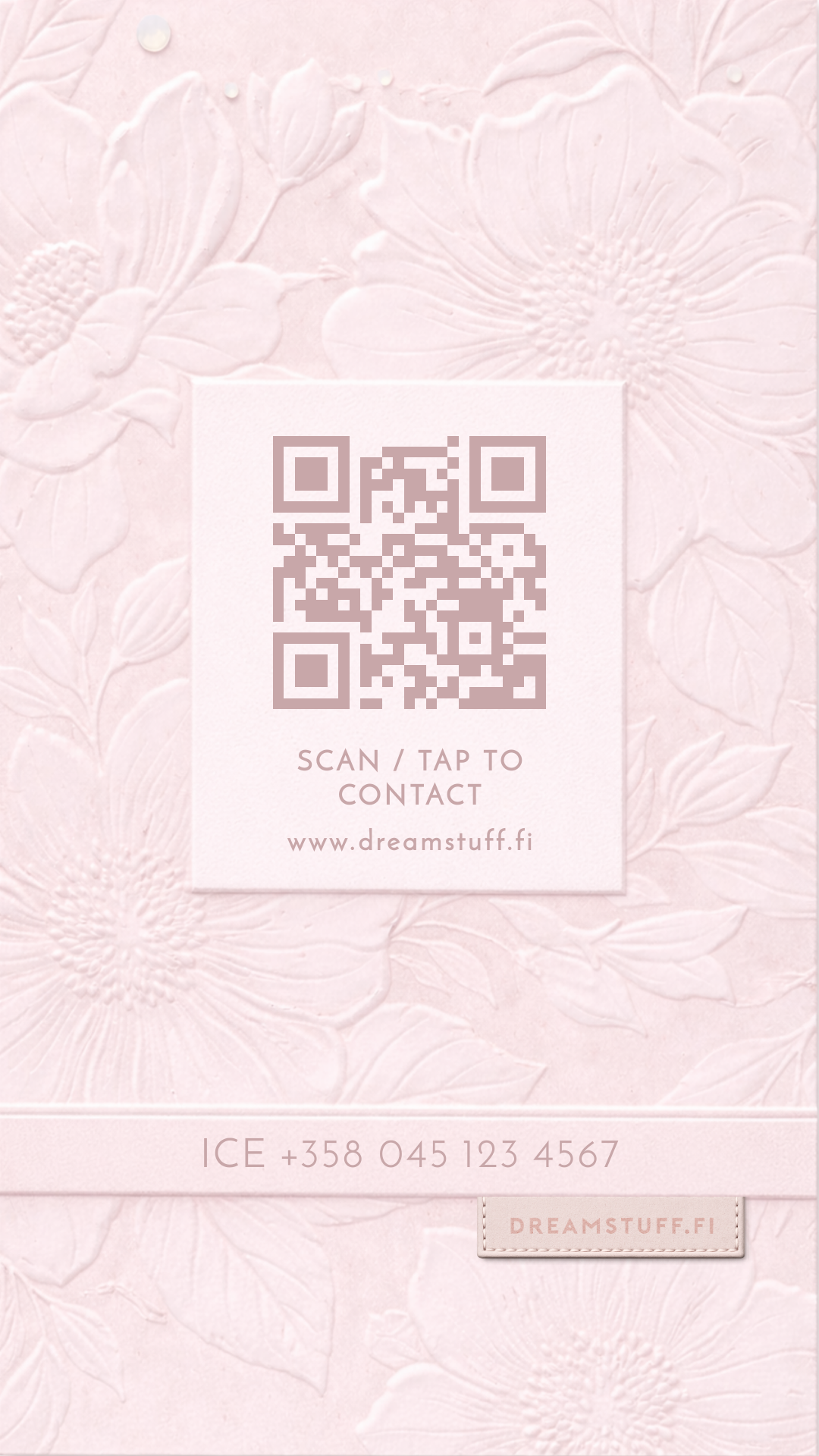 Digitaalinen käyntikortti - DreamCard Floral Soft Pink