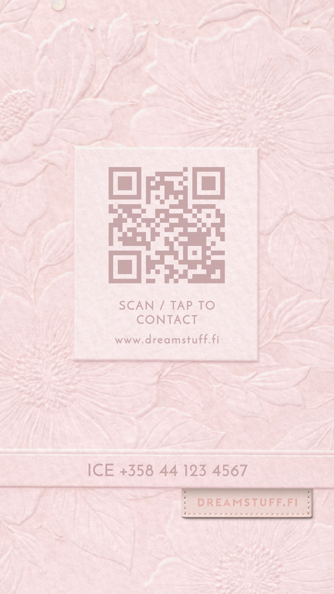 Digitaalinen käyntikortti - DreamCard Floral Soft Pink