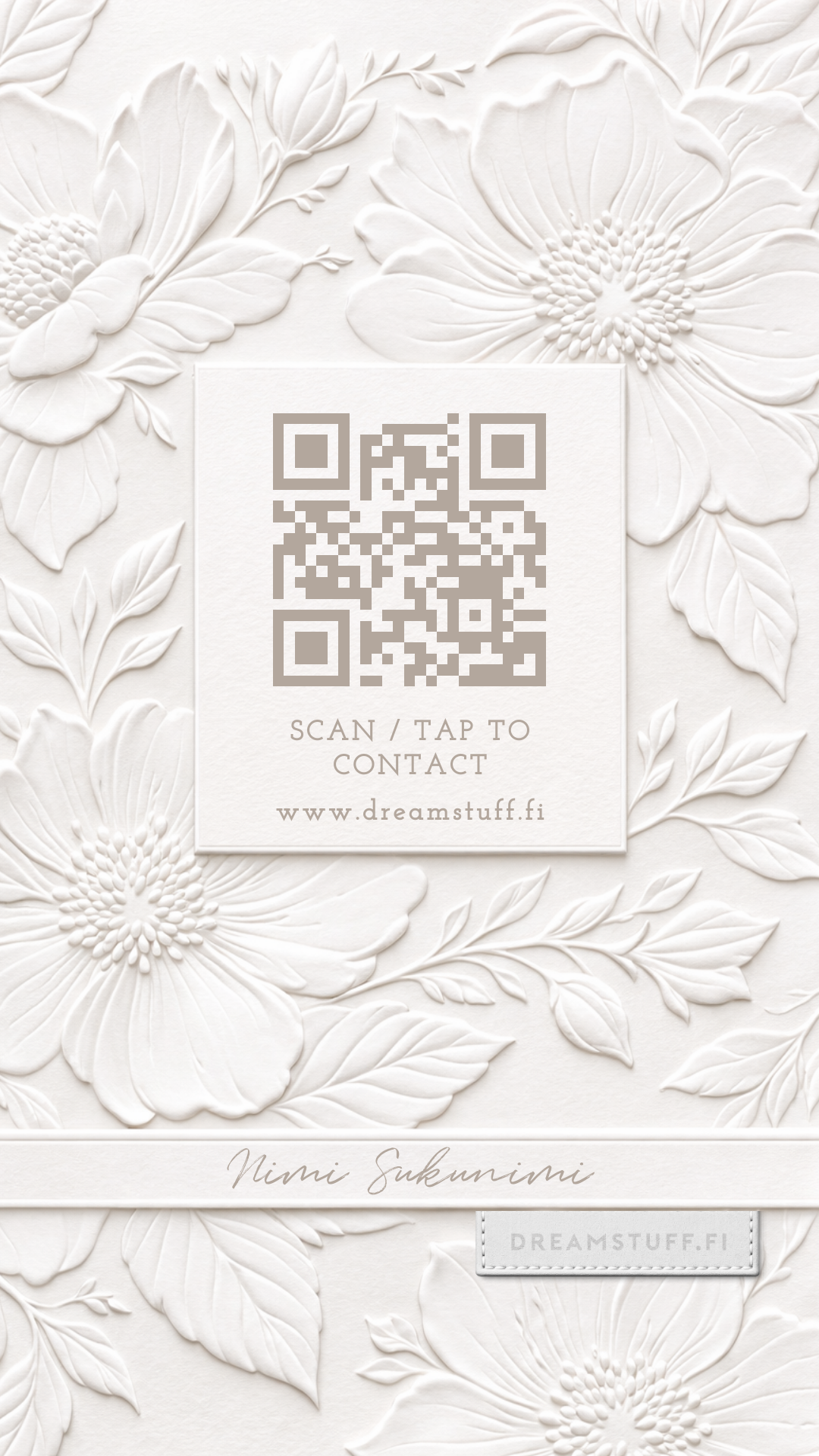 Digitaalinen käyntikortti - DreamCard Ivory Blossom