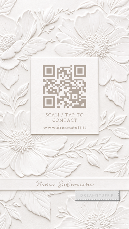 Digitaalinen käyntikortti - DreamCard Ivory Blossom