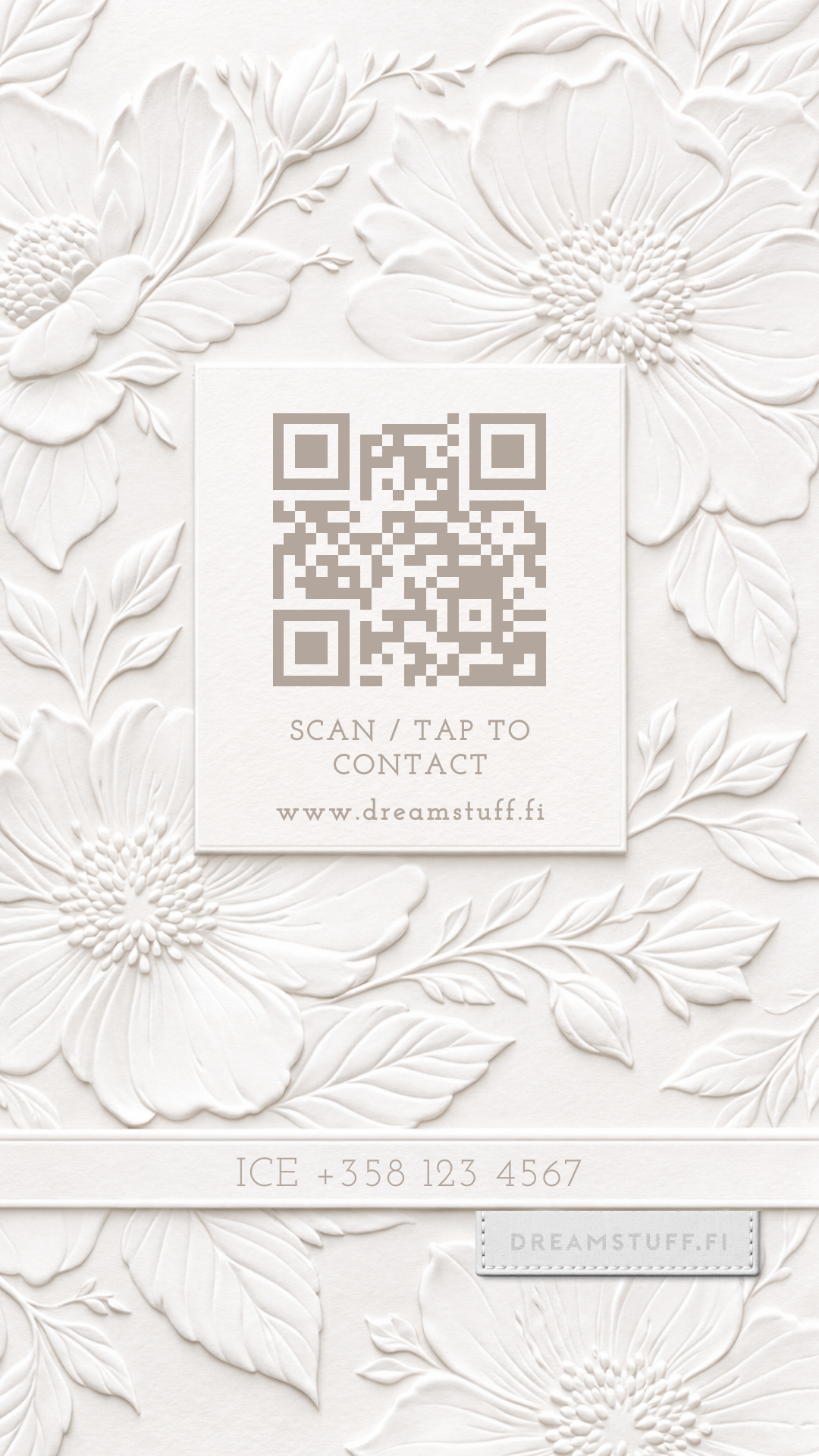 Digitaalinen käyntikortti - DreamCard Ivory Blossom