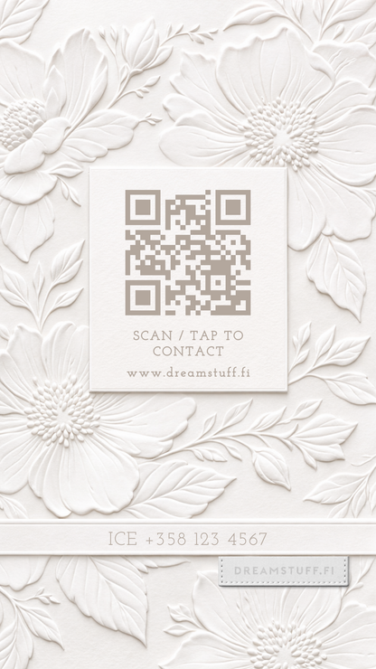 Digitaalinen käyntikortti - DreamCard Ivory Blossom