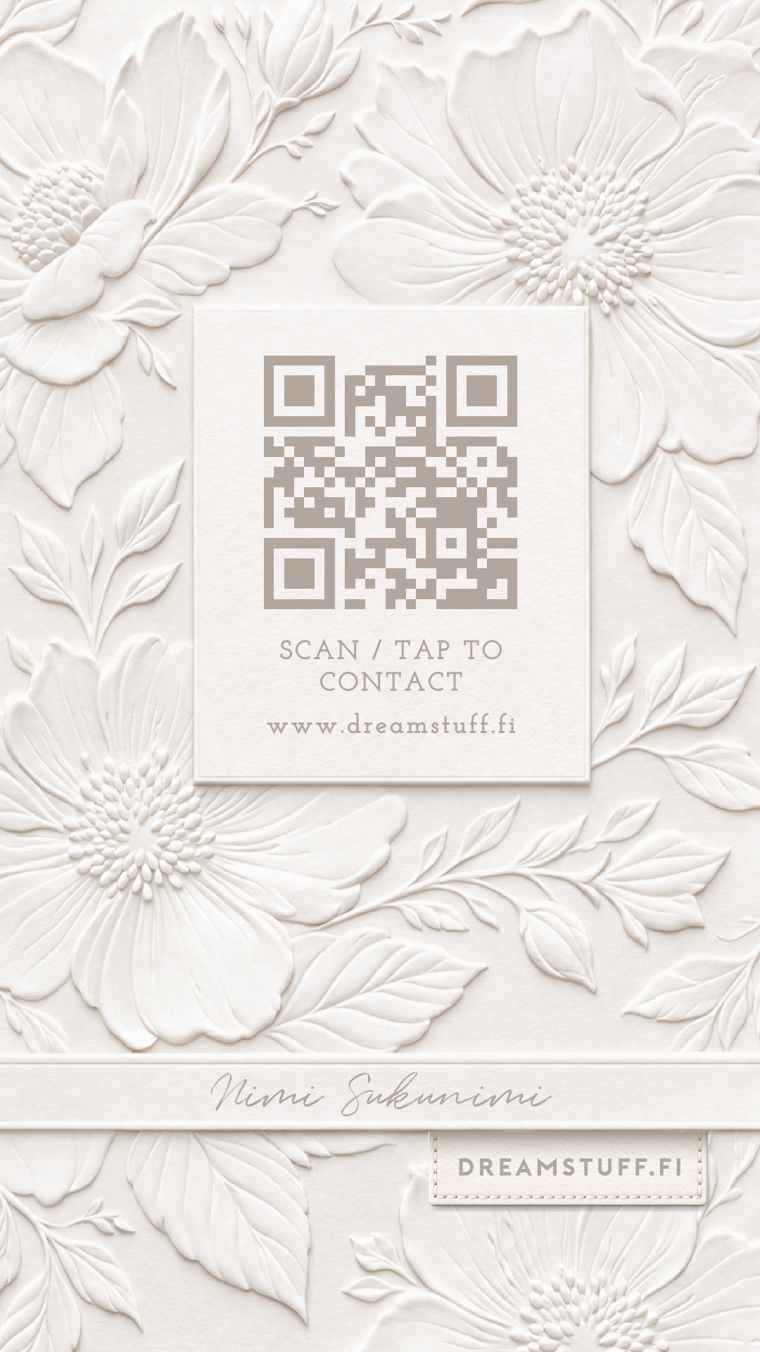 Digitaalinen käyntikortti - DreamCard Ivory Blossom