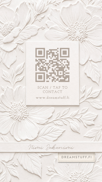 Digitaalinen käyntikortti - DreamCard Ivory Blossom