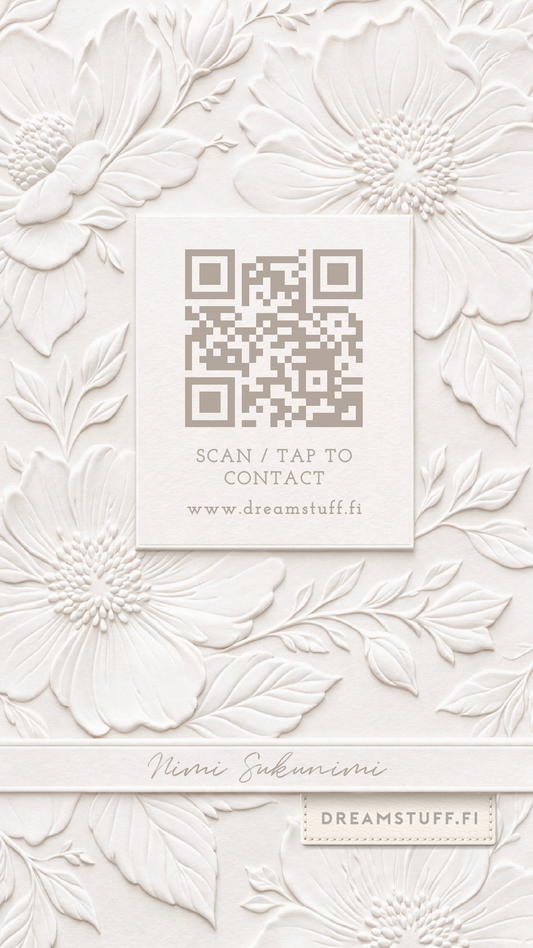 Digitaalinen käyntikortti - DreamCard Ivory Blossom
