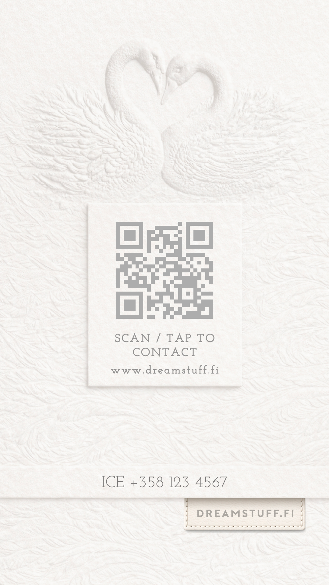 Digitaalinen käyntikortti - DreamCard Swan