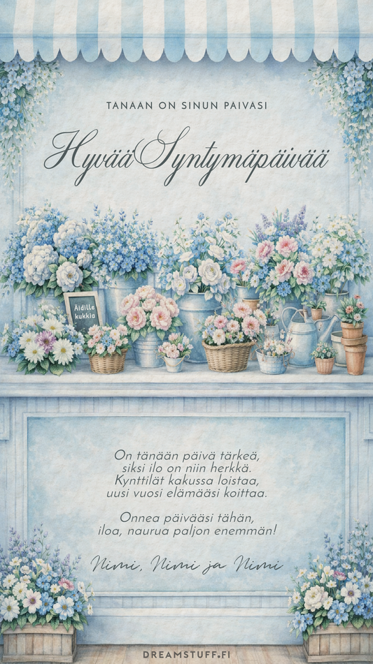 Digitaalinen toivotus - Kukkakauppa