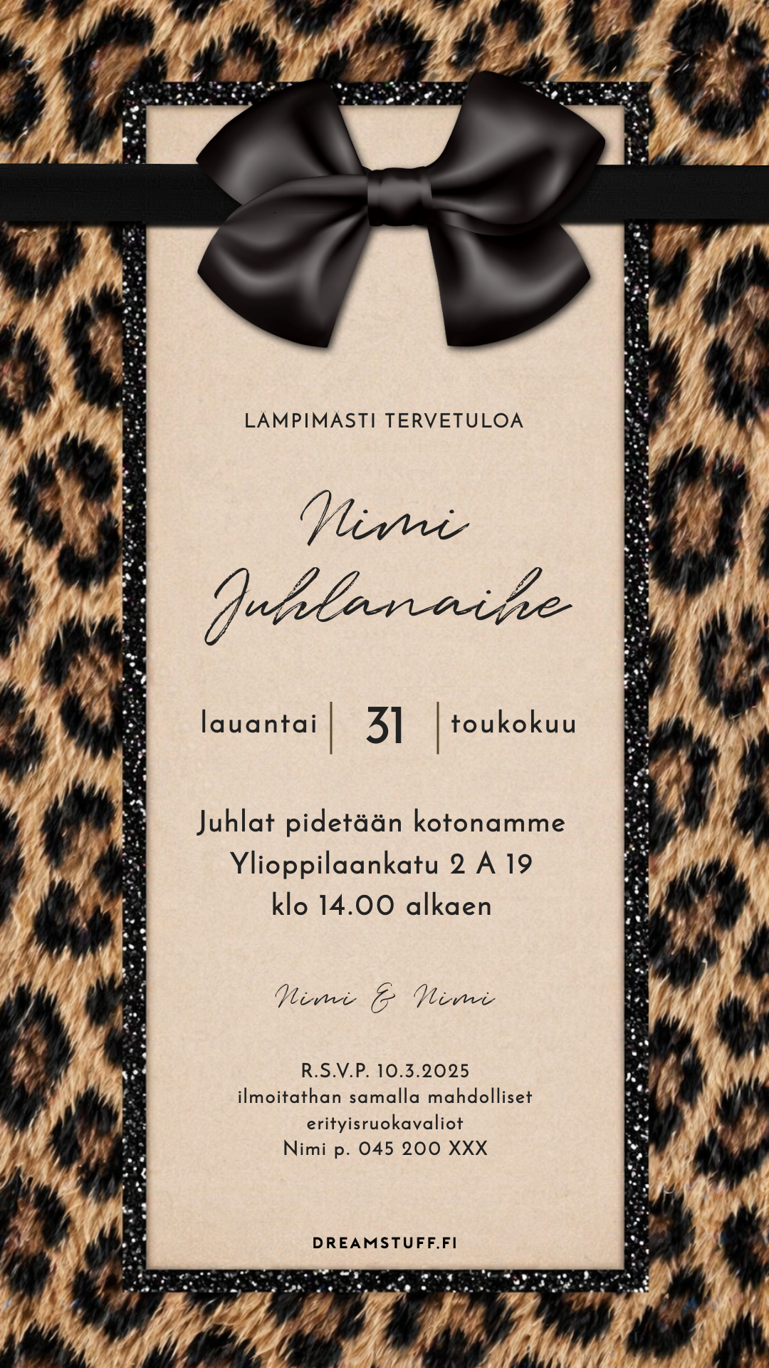 valmiskutsu aikuisille nopeasti tehtävä
