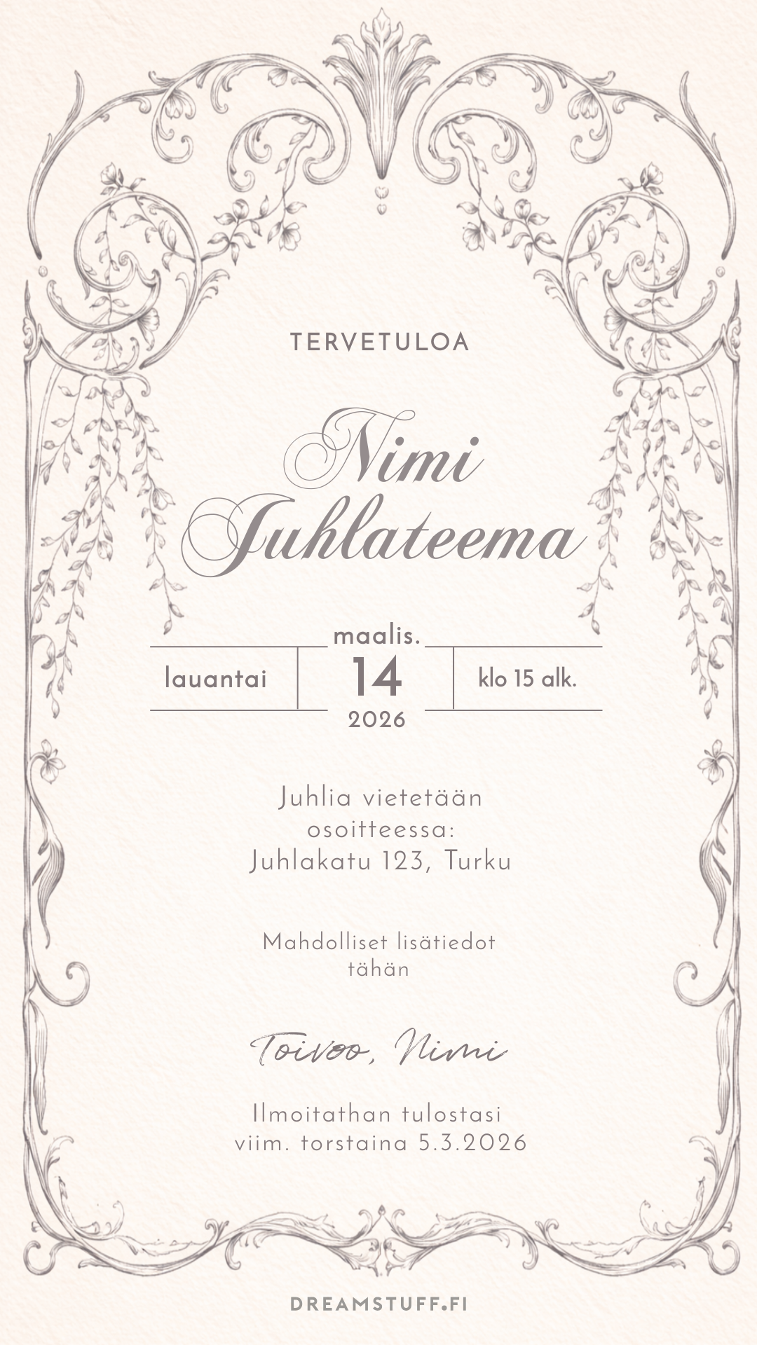 Digital graduation invitation - Bow tie