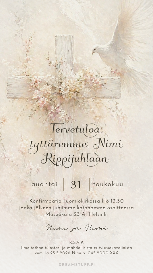 rippikutsu malli jota muokataan helposti verkossa